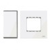 ABB Electrical Switch With Double Rocker Frame, Millenium, 2 Gang, 1 Way, 10A, White Glass - AMD10222-WG+AMD5144-WG