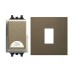 ABB Electrical Switch with LED and Rocker Switch Frame, Millenium, 1 Gang, 1 Way, 20A, Antique Gold - AMD10920-AG + AMD5120-AG