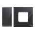 ABB Electrical Switch With Double Rocker Frame, Millenium, 2 Gang, 2 Way, 20A, Black Glass - AMD11622-BG+AMD5144-BG