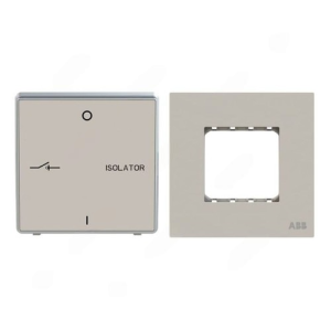 ABB Fan Isolator with Double Rocker Frame, Millenium, 3P, 10A, Dune Sand - AMD13444-DU + AMD5144-DU