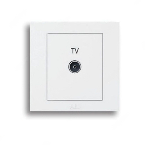 ABB TV Outlet Socket, Kalo Series, 1 Gang, 35MM, White - BH301