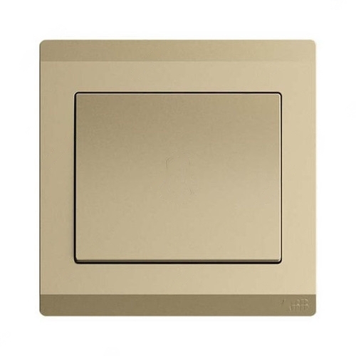 ABB Electrical Switch, Inora, 1 Gang, 1 Way, 10AX, Royal Gold - BL101-PG