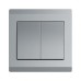 ABB Electrical Switch, Inora, 2 Gang, 1 Way, 10AX, Classic Grey - BL102-G