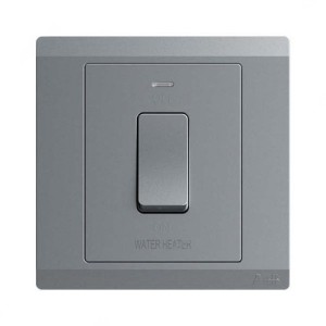 ABB DP Switch with Neon, Inora, 1 Gang, 1 Way, 20AX, Classic Grey - BL171WH-G