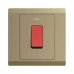 ABB DP Switch with Neon, Inora, 1 Gang, 1 Way, 45A, Royal Gold - BL179-PG