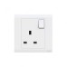 ABB Single Pole Switch Socket, Inora, 1 Gang, 13A, White - BL224