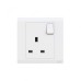 ABB Double Pole Switch Socket, Inora, 1 Gang, 13A, White - BL237