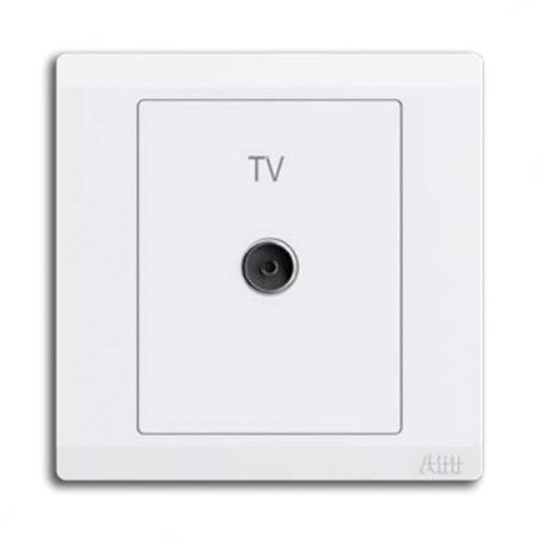 ABB TV Socket Outlet, Inora, 1 Gang, White - BL301