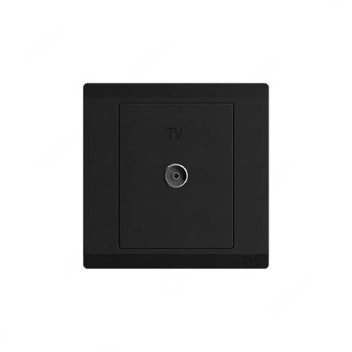 ABB TV Socket Outlet, Inora, 1 Gang, Starry Black - BL301-885