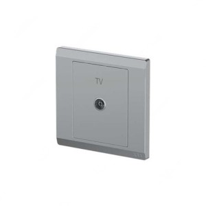 ABB TV Socket Outlet, Inora, 1 Gang, Classic Grey - BL301-G