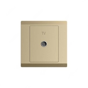 ABB TV Socket Outlet, Inora, 1 Gang, Royal Gold - BL301-PG