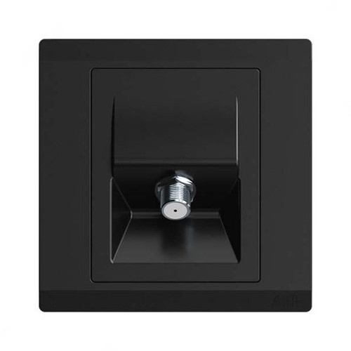 ABB F Type Sat Socket Outlet, Inora, 1 Gang, Starry Black - BL308-885