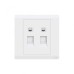 ABB Data Socket Outlet, Inora, 2 Gang, RJ45, Cat 6a, White - BL317