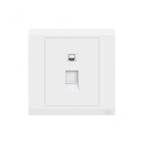 ABB Data Socket Outlet, Inora, 1 Gang, RJ45, Cat 6a, White - BL318