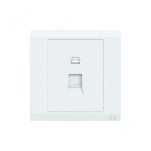 ABB Telephone Socket Outlet, Inora, 1 Gang, RJ11, White - BL321