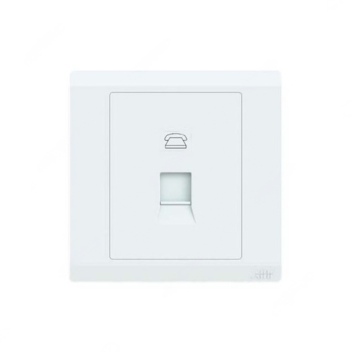 ABB Telephone Socket Outlet, Inora, 1 Gang, RJ11, White - BL321