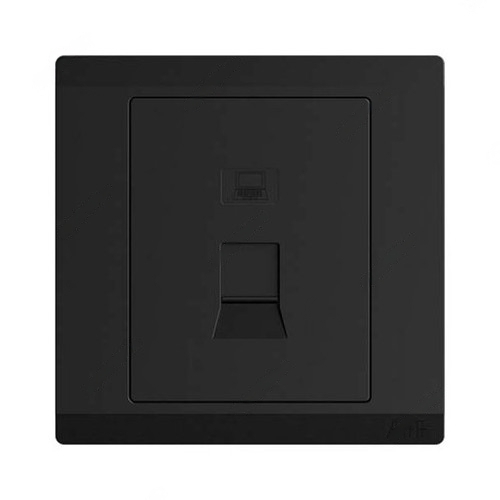 ABB Data Socket Outlet, Inora, 1 Gang, RJ45, Cat 5e, Starry Black - BL331-885