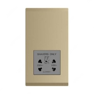 ABB Shaver Socket, Inora, 115-230V, Royal Gold - BL401-PG