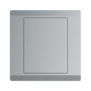 ABB Electrical Blank Wall Plate, Inora, 1 Gang, Classic Grey - BL504-G