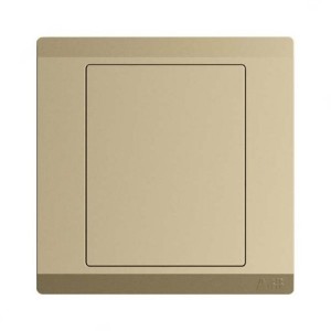 ABB Electrical Blank Wall Plate, Inora, 1 Gang, Royal Gold - BL504-PG