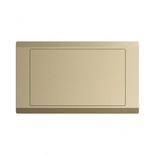 ABB Electrical Blank Wall Plate, Inora, 2 Gang, Royal Gold - BL505-PG