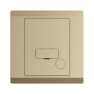 ABB Fused Connection Unit with Flex Outlet, Inora, 250V, 13A, Royal Gold - BL506-PG