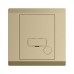 ABB Fused Connection Unit with Flex Outlet, Inora, 250V, 13A, Royal Gold - BL506-PG