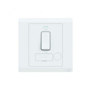 ABB Switched Fused Connection Unit with Flex Outlet & Neon, Inora, 250V, 13A, White - BL507