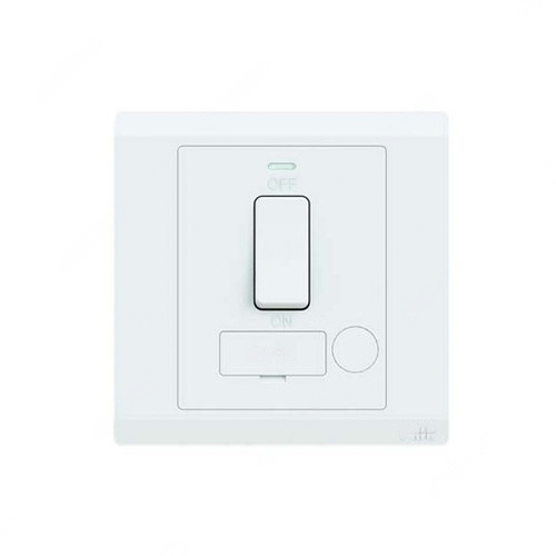 ABB Switched Fused Connection Unit with Flex Outlet & Neon, Inora, 250V, 13A, White - BL507