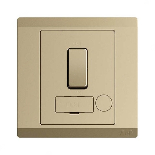 ABB Switched Fused Connection Unit, Inora, 250V, 13A, Royal Gold - BL508-PG