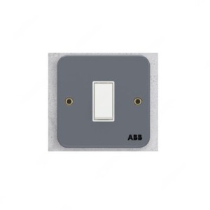 ABB Intermediate Electrical Switch, Metal Clad Series, Urea/Metal, 1 Gang, 10A - BM119