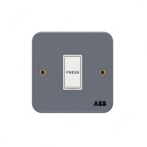 ABB Electrical Switch, Metal Clad Series, Urea/Metal, 1 Gang, 1 Way, 10A - BM430