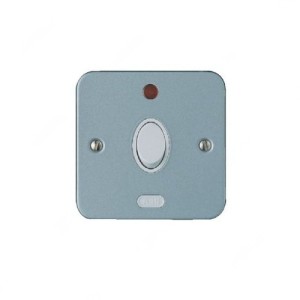 ABB Dual Pole Light Switch, Metal Clad, 1 Gang, 20A - CSWM134