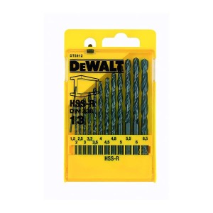 Dewalt Drill Bit Set HSS-R 13pcs (1.5mm to 6.5mm) Plastic Cassette - DT5912-QZ