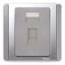 Schneider 1 Gang RJ45 Keystone Shuttered Wallplate with Channel 