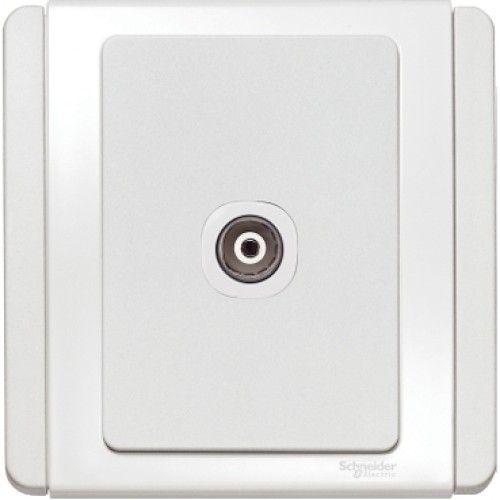 Schneider 1 Gang TV Socket Outlet, White - E3031TV_WW