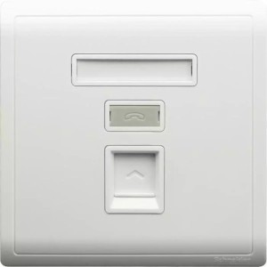 Schneider 1 Gang Shuttered Keystone Wallplate, White (Without Module) E8231RJS_AS_G1