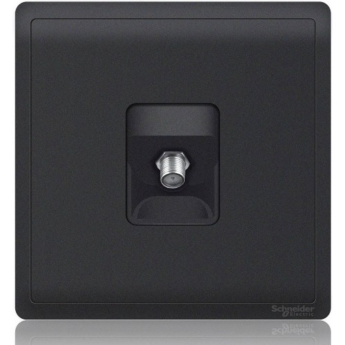 Schneider 1 Gang TV Socket, 75 ohm, Through-Connection E8231TVF_MB_G1