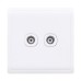 Schneider Pieno - 2 gang TV socket - 75 Ohm - through-connection E8232TV