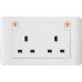 Schneider ZENcelo 13A 2 Gang Double Pole Switched Socket with Neon - White - E84T25DN-WW