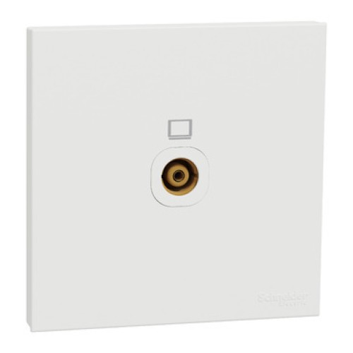 Schneider TV Socket, AvatarOn C, 1 Gang, Through Connection, 75 Ohm, White - E8731TV_WE