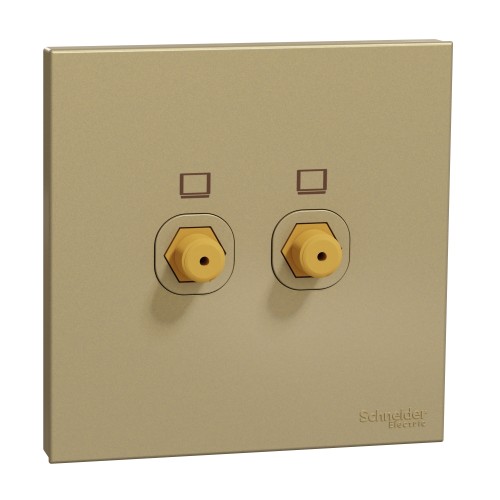 Schneider TV socket, AvatarOn C, complete product, F-Type, IP20, wine gold E8732TVF_WG