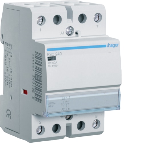 Hager Contactor 40A, 2NO, 230V~50Hz - ESC240