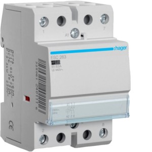 Hager Contactor 63A, 2NO, 230V~50Hz - ESC263