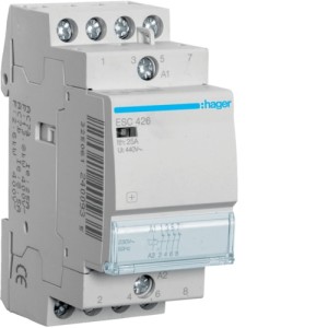 Hager Contactor 25A, 4NC, 230V~50Hz - ESC426