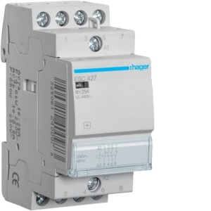 Hager Contactor 25A, 2NO+2NC, 230V~50Hz - ESC427