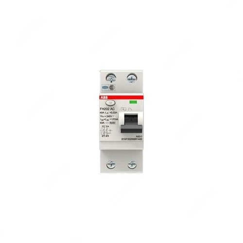 ABB Residual Current Circuit Breaker, 2 Pole, 100mA, 40A - FH202-AC-40-0-1