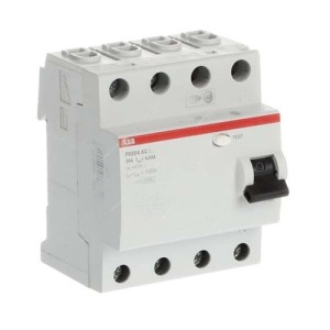 ABB Residual Current Circuit Breaker, 4 Pole, 300mA, 25A - FH204-AC-25-0-03