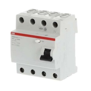 ABB Residual Current Circuit Breaker, 4 Pole, 100mA, 25A - FH204-AC-25-0-1