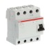 ABB Residual Current Circuit Breaker, 4 Pole, 100mA, 25A - FH204-AC-25-0-1